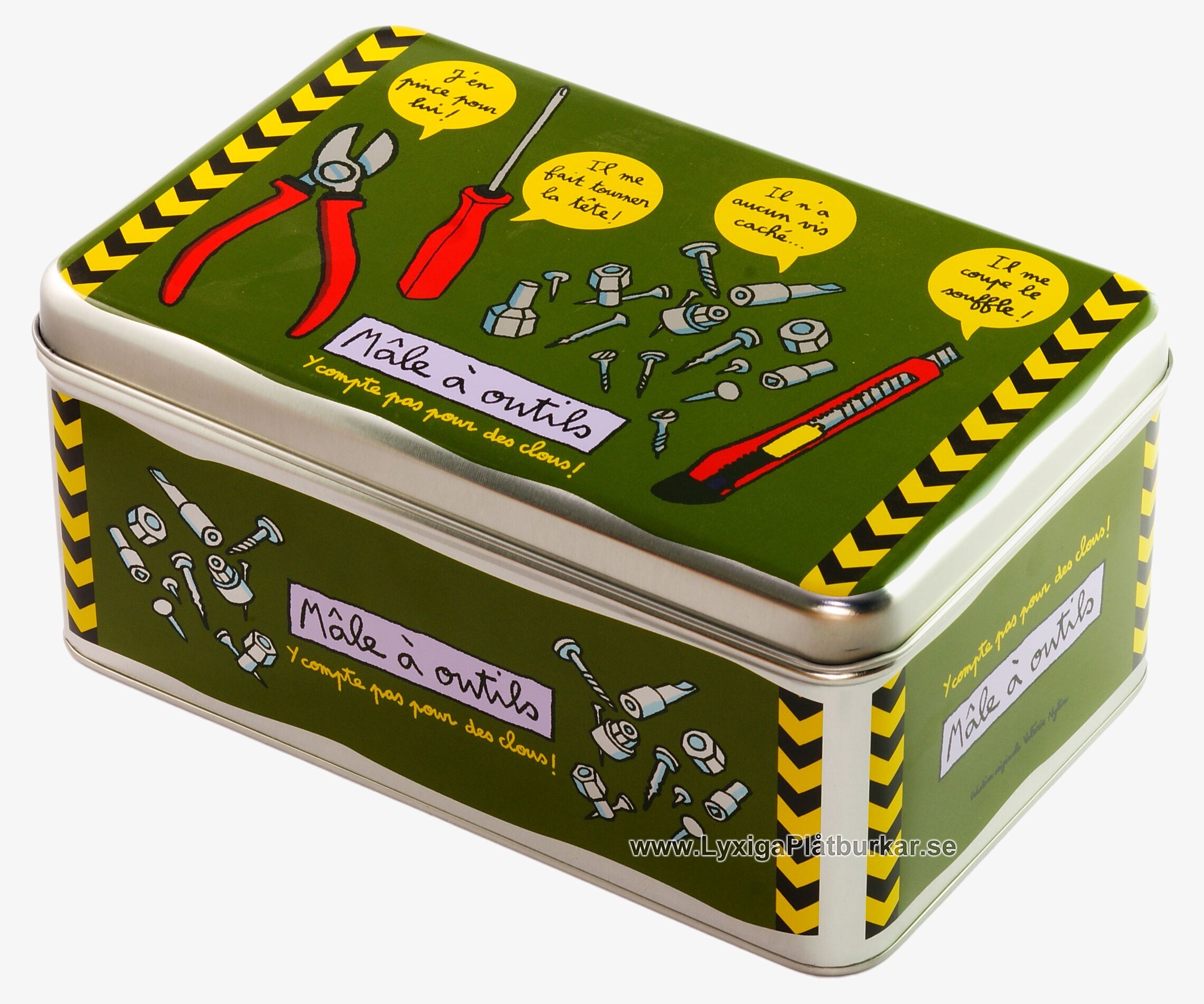 Plåtburk Verktygsset från Derriére la porte med grönt lock