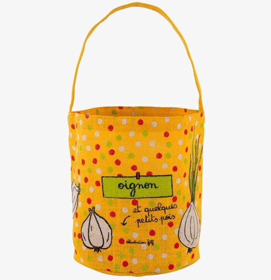 Bild av färgglad och livfull förvaringspåse för lök