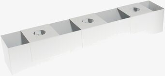 Bild av vit låda med minimalistisk design och stil