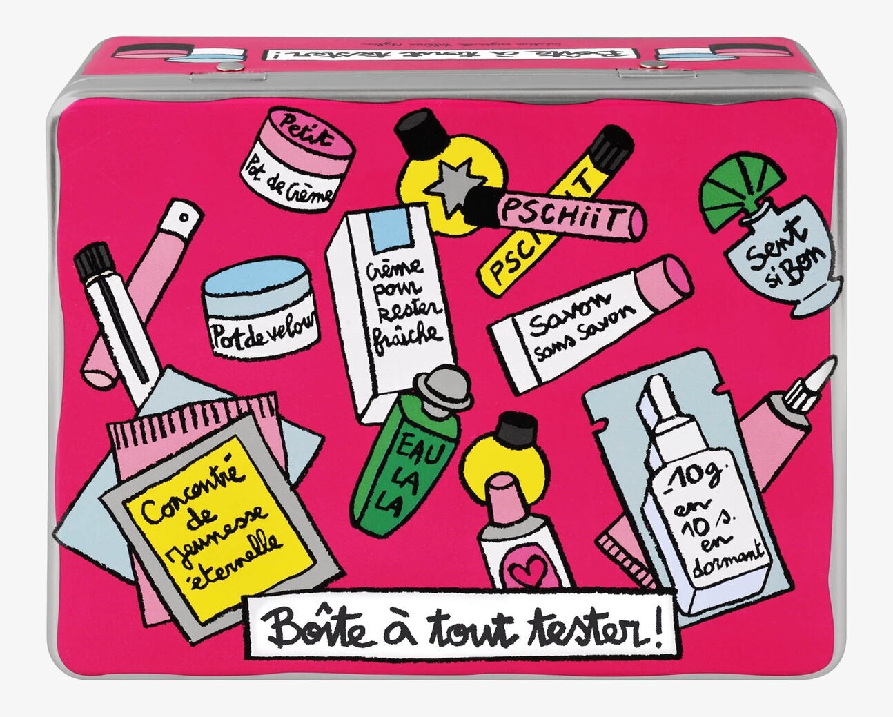 Plåtburk Smink Cerise från Derriére la porte i cerise färg