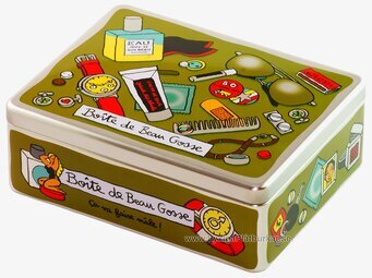 Plåtburk Killprylar grön från Derriére la porte, färgglad