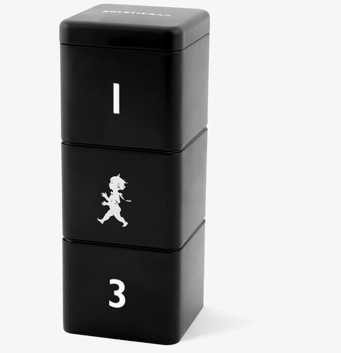 Te Burk Mattsvart från Solstickan med stapelbara sektioner
