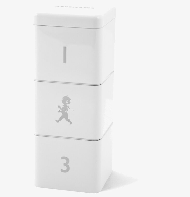 Te Burk Högblank Vit från Solstickan med stapelbara delar