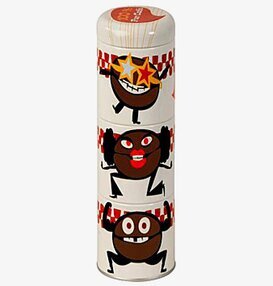 Bild av lekfull och stilfull plåtburk för kaffepods