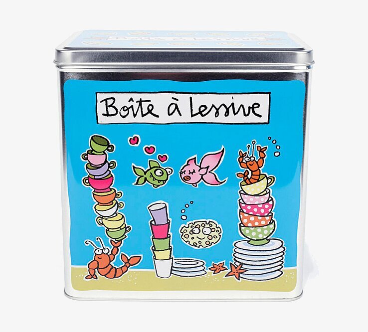 Diskmedel turkos från Derriére la porte i metallbehållare