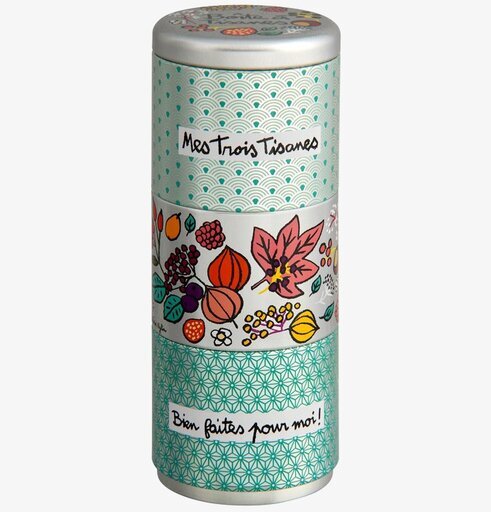 Plåtburk Te 3-Delad Grön från Derriére la porte