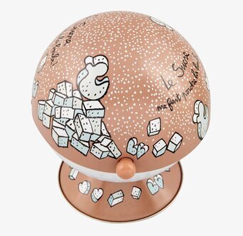 Plåtburk Sockergömma från Derrière la porte i rosa design