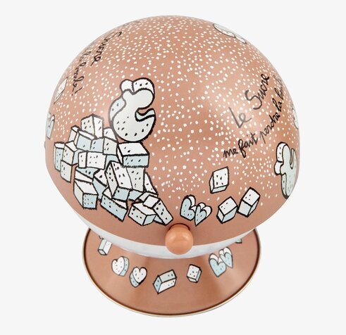 Plåtburk Sockergömma från Derrière la porte i rosa design