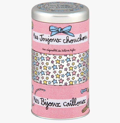 Plåtburk Bijouterier Rosa från Derrière la porte, cylinderform