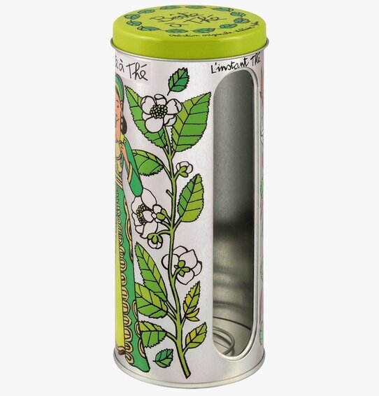 Plåtburk Te från Derriére la porte med färgglad design