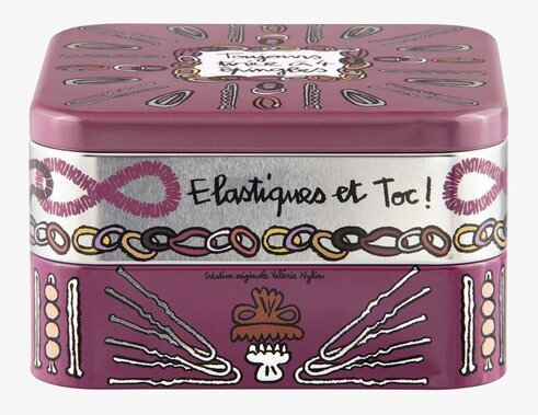 Plåtburk Håraccessoarer från Derriére la porte, färgglad