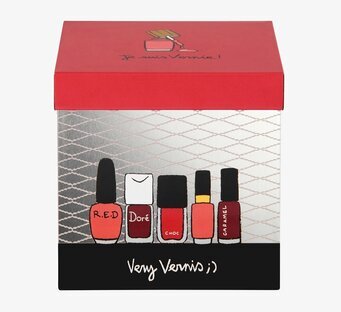 Plåtburk Nagellack från Derriére la porte med färgglad design