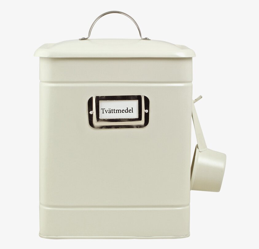 Plåtburk Hilma Tvättmedel Off White/Nickel från Strömshaga