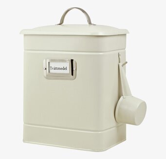 Plåtburk Hilma Tvättmedel Off White/Nickel från Strömshaga