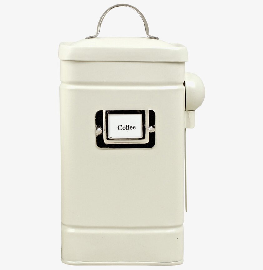 Plåtburk Hilma Kaffe Off White/Nickel från Strömshaga