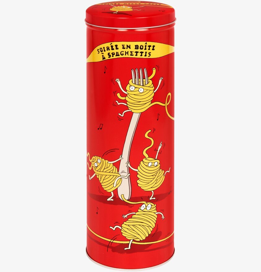 Plåtburk Spagetti Röd från Derriére la porte i röd färg