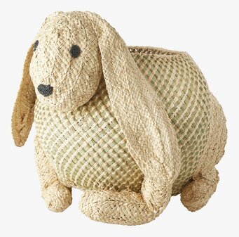 Bild av charmig kaninformad förvaringskorg i naturmaterial