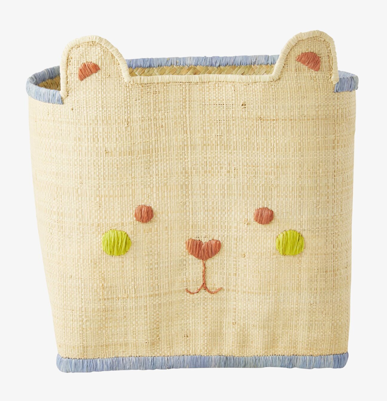 Bild av charmig björnformad förvaringskorg i naturmaterial