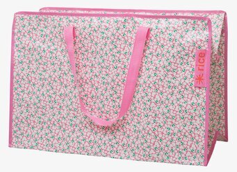 Foto av färgglad förvaringsbag med blommigt mönster