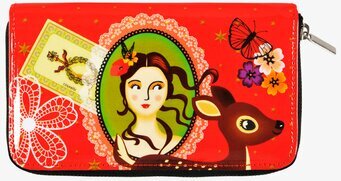 Bild av plånbok med konstnärlig och lekfull design