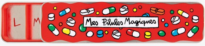 Plåtburk Pillertrillare från Derriére la porte med pillerdesign