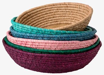 Bild av färgglada förvaringskorgar i olika nyanser