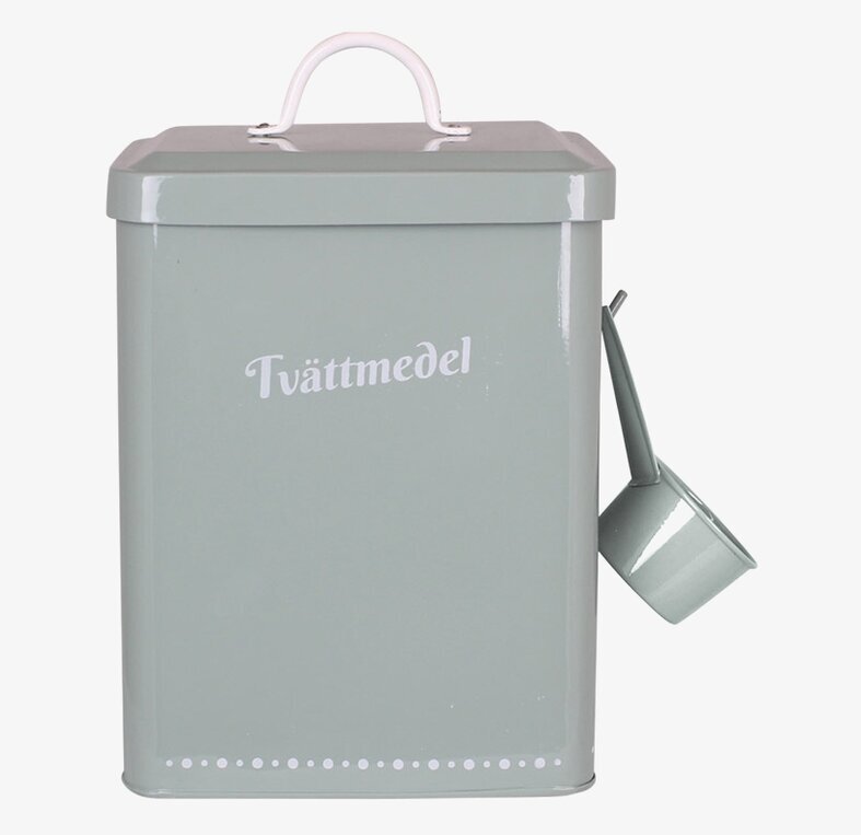 Plåtburk Gladys Tvättmedel Grön från Strömshaga, grön burk