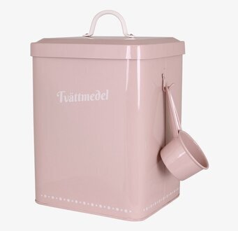 Plåtburk Gladys Tvättmedel Rosa från Strömshaga i rosa färg
