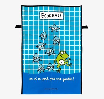 Bild av färgglad tvättkorg med mosaik och groddesign