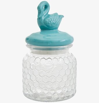 Bild av glasburk med elegant design och funktionalitet