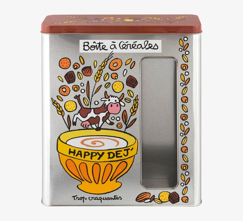 Plåtburk Flingor från Derriére la porte med lekfull design