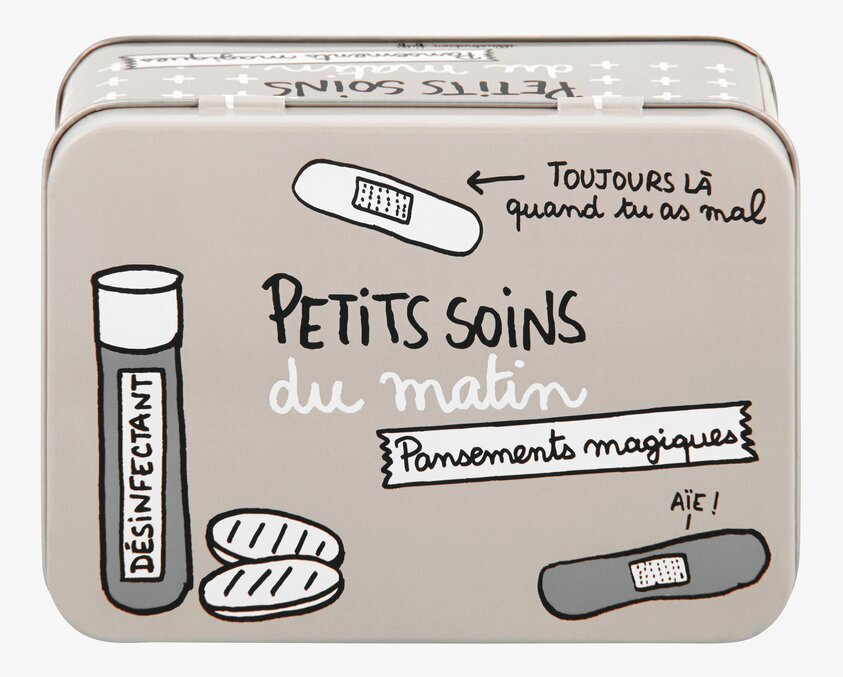 Plåtburk Plåster från Derrière la porte med illustrationer