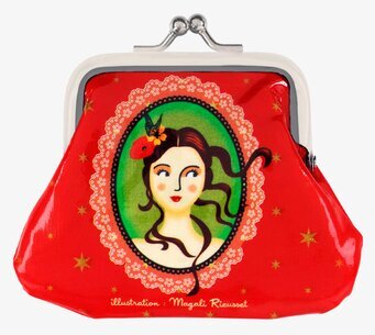 Bild av elegant portmonnä med fransk design och konst