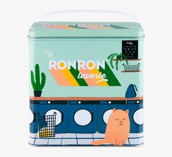 Plåtburk Tvättmedel Large från Derriére la porte i pastellgrön