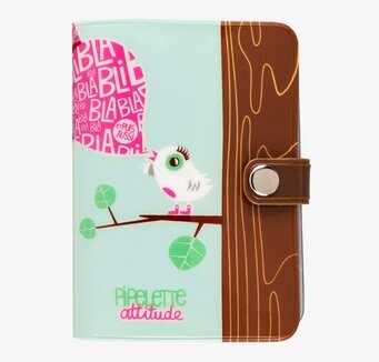 Bild av färgglad och lekfull korthållare med fågelmotiv