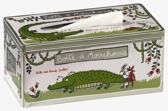 Bild av rektangulärt servettställ med krokodilmotiv