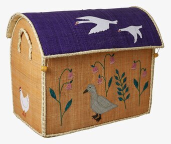 Bild av charmig förvaringskorg med naturmotiv