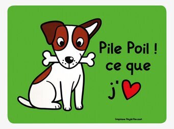 Bild av charmigt hundunderlägg med grön bakgrund