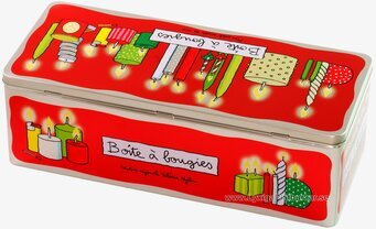 Plåtburk Stearinljus bordeaux från Derriére la porte