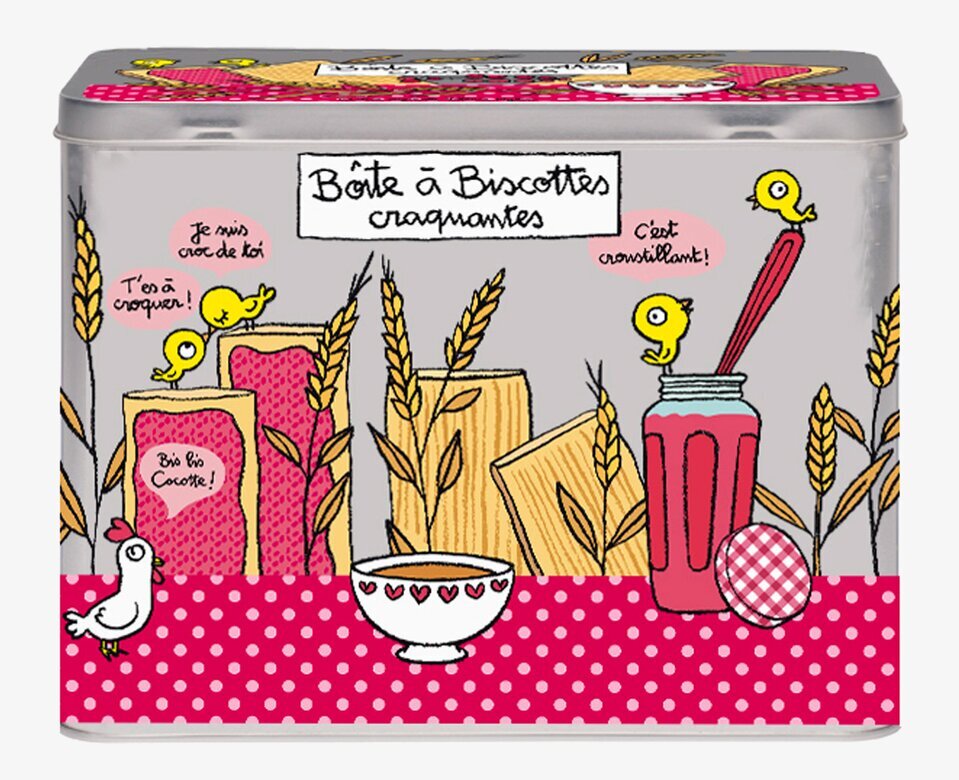Plåtburk Kex & Knäcke från Derriére la porte i färgglad design