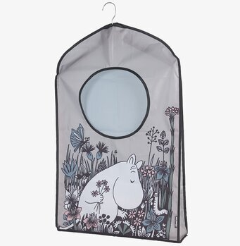 Bild av förvaringspåse med Muminmotiv och fjärilar