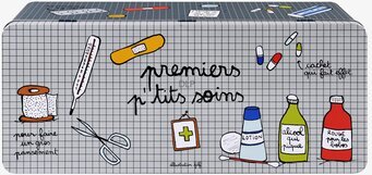 Plåtburk Medicinsaker Grå Ruta från Derriére la porte