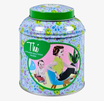 Plåtburk Jolie Te från Derriére la porte med retrodesign