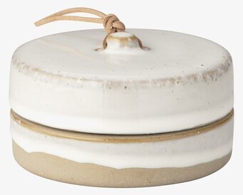 Bild av stilren och funktionell förvaringsask i stengods