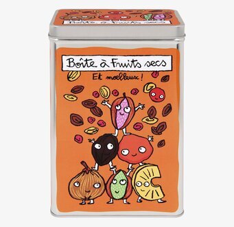 Plåtburk Torkad Frukt från Derriére la porte med frukter