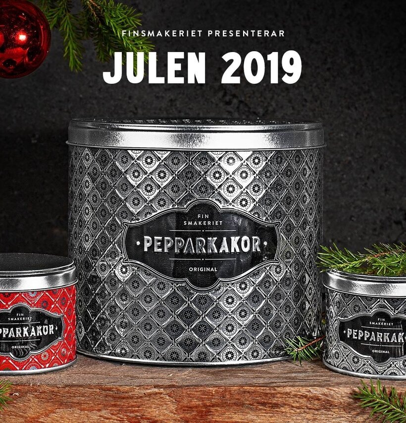 Pepparkakor 430 g från Finsmakeriet i julig förpackning