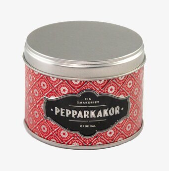 Pepparkakor Miniburk Röd från Finsmakeriet i metallburk