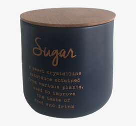 Plåtburk Socker från BOXinBAG med trälock och elegant design