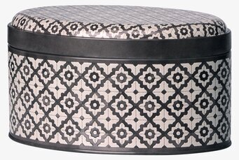 Plåtburk Sweet Delight från Maileg med geometriskt mönster