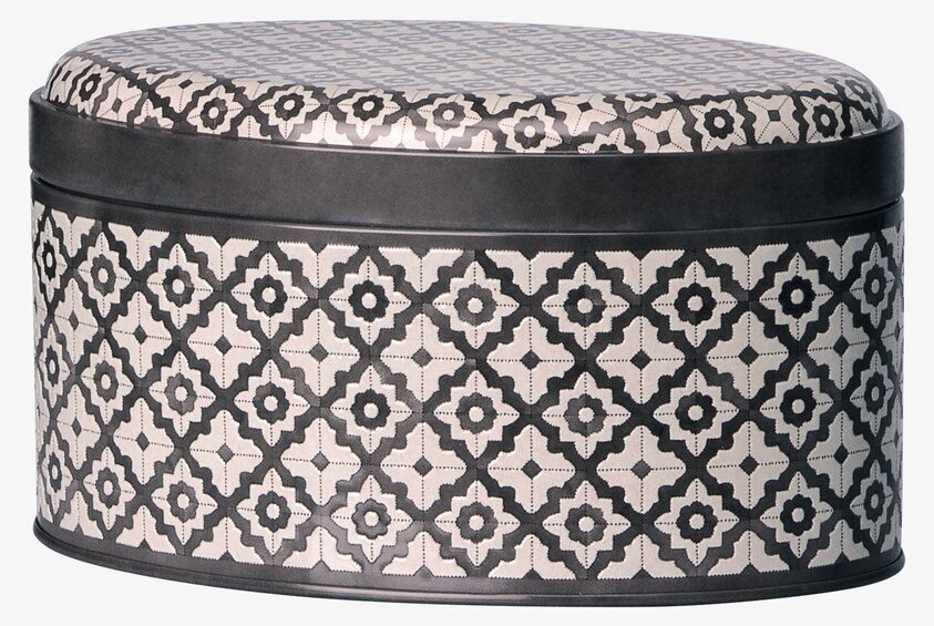 Plåtburk Sweet Delight från Maileg med geometriskt mönster